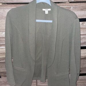 Green Open Blazer